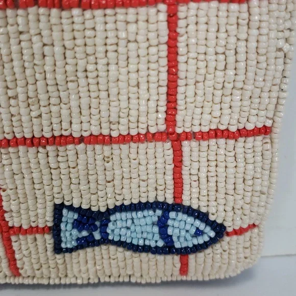 NWT INK + ALLOY LEILA SARDINE SEED BEAD CLUTCH  CROSSBODY BAG PURSE - Picture 10 of 16